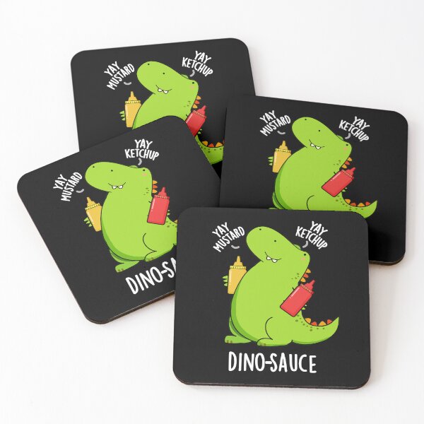 Item preview, Dino-Sauce Funny Dinosaur Puns (Dark BG) designed and sold by punnybone.