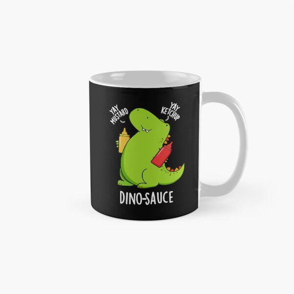 Item preview, Dino-Sauce Funny Dinosaur Puns (Dark BG) designed and sold by punnybone.