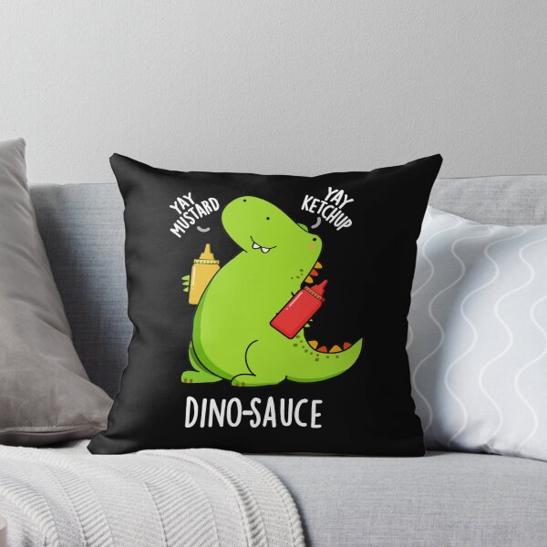 Item preview, Dino-Sauce Funny Dinosaur Puns (Dark BG) designed and sold by punnybone.