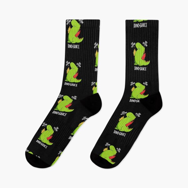 Item preview, Dino-Sauce Funny Dinosaur Puns (Dark BG) designed and sold by punnybone.