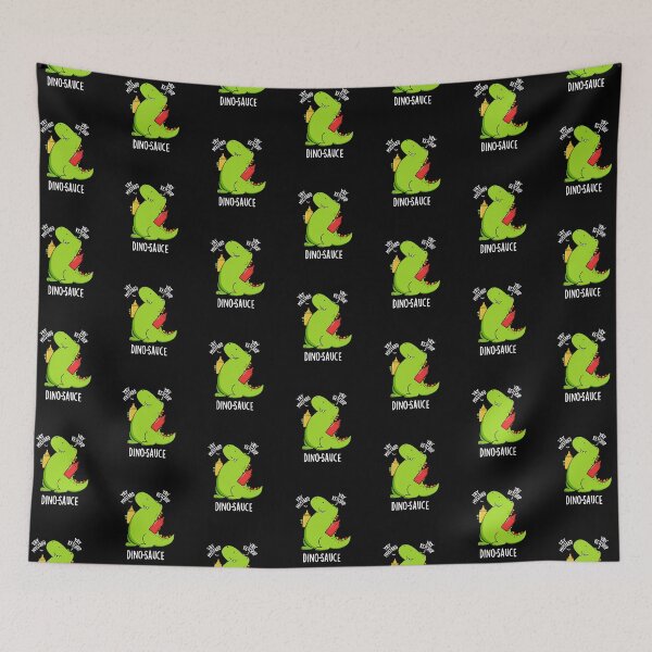Item preview, Dino-Sauce Funny Dinosaur Puns (Dark BG) designed and sold by punnybone.