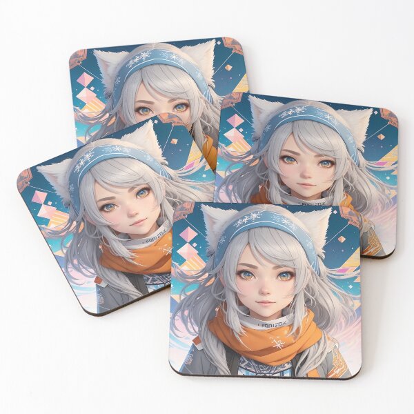 Item preview, 003 Loneliness adds beauty to life Childhood Dream Girls Cat Ear headband Anime T-Shirt  Anime Stiker designed and sold by B2-Soul-of-Art.