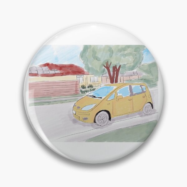 Item preview, Yellow car in the suburbs designed and sold by Gemma Creegan.