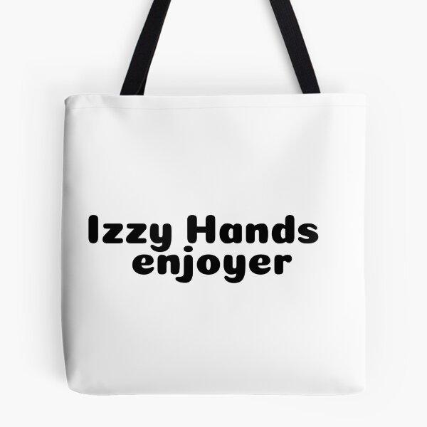 Aperçu de l'œuvre Texte Izzy Hands enjoyer en noir créée et vendue par zoocuties.