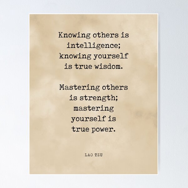 Artikelvorschau, owing yourself is true wisdom - Lao Tzu Quote - Literature - Typewriter Print 3 - Vintage entworfen und verkauft von Studio Grafiikka.