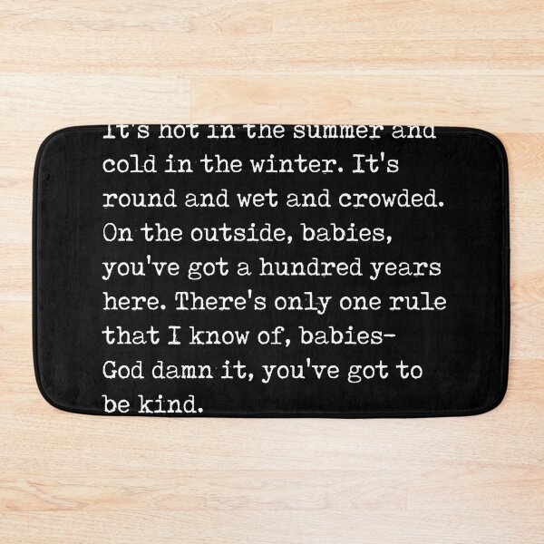 Item preview, Hello babies, Welcome to Earth - Kurt Vonnegut Quote - Literature - Typewriter Print - Black designed and sold by Studio Grafiikka.