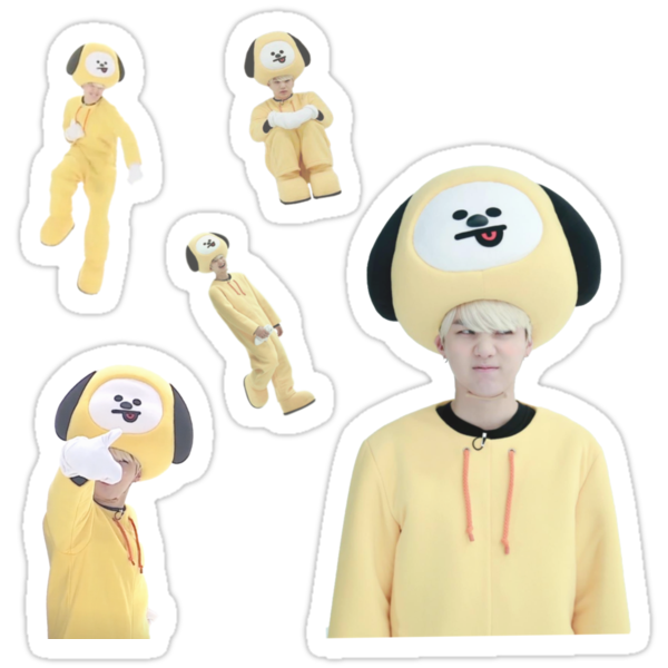  CUTE BTS  SUGA STICKER  Set from run ep 38 BT21 Merch  