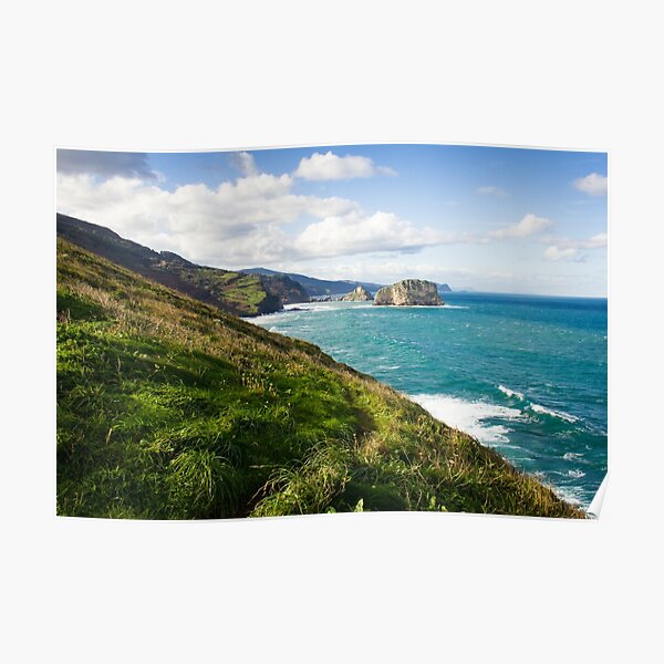 Basque Country coast landscape Poster