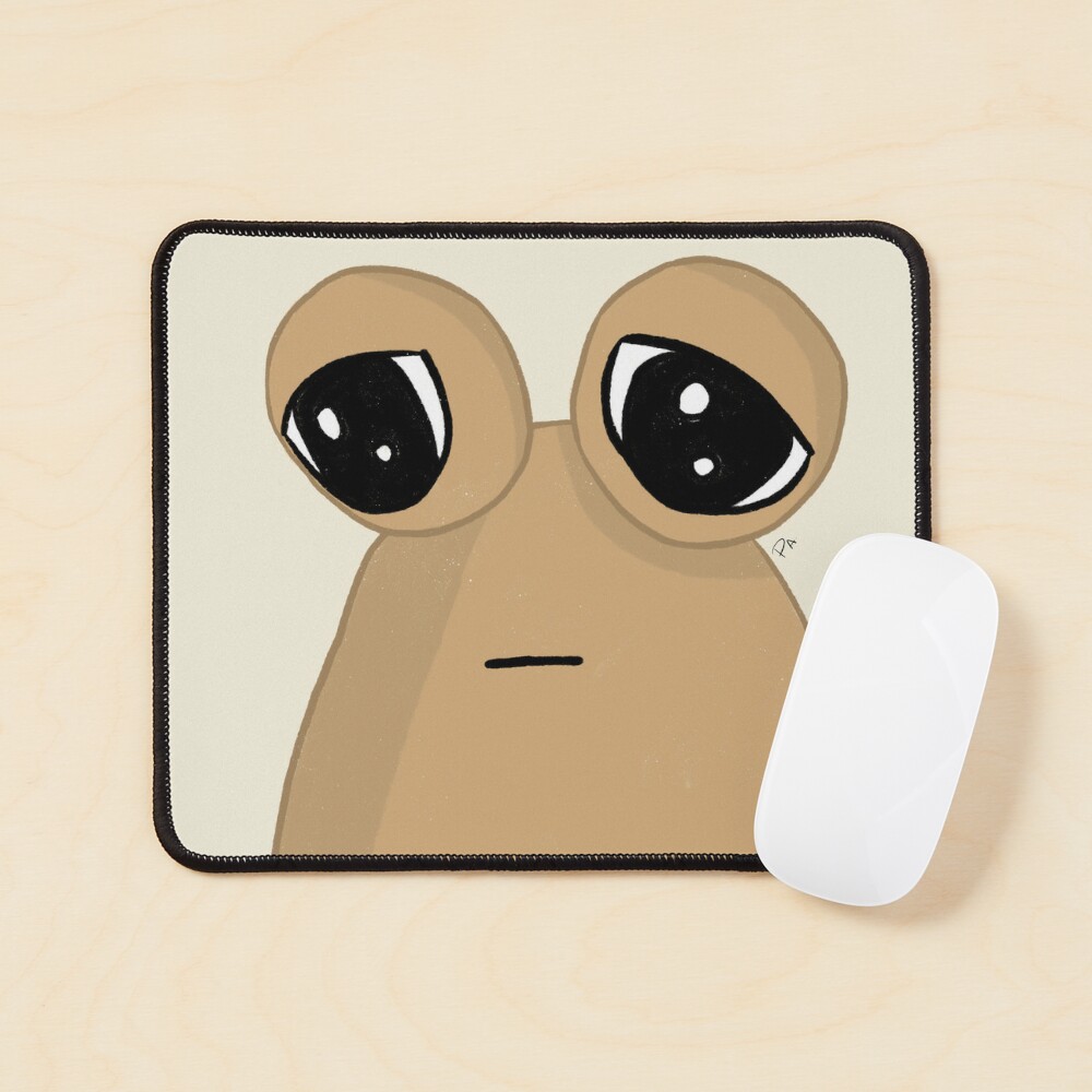 Sad cute little cursed Pou Sticker for Sale by ZakuroLou