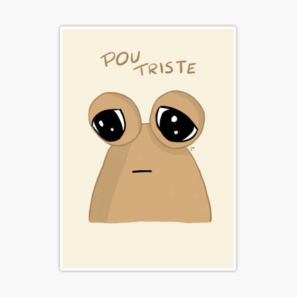 Sad Pou Sticker - Sad Pou - Discover & Share GIFs