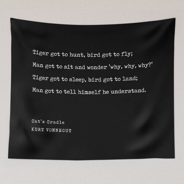Item preview, Cat's Cradle - Kurt Vonnegut Quote - Literature - Typewriter Print - Black designed and sold by Studio Grafiikka.