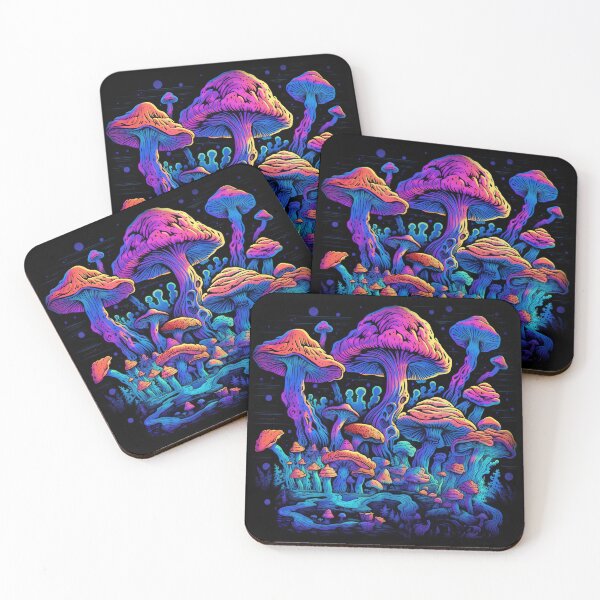 Item preview, Trippy Mushrooms #8 designed and sold by mushroomartshop.