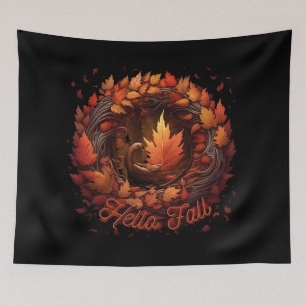 Item preview, Hello Fall with phoenix bird designed and sold by Muangluang.