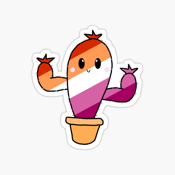Lesbian - LGBTIQ+ - Cactus - Pride Glossy Sticker