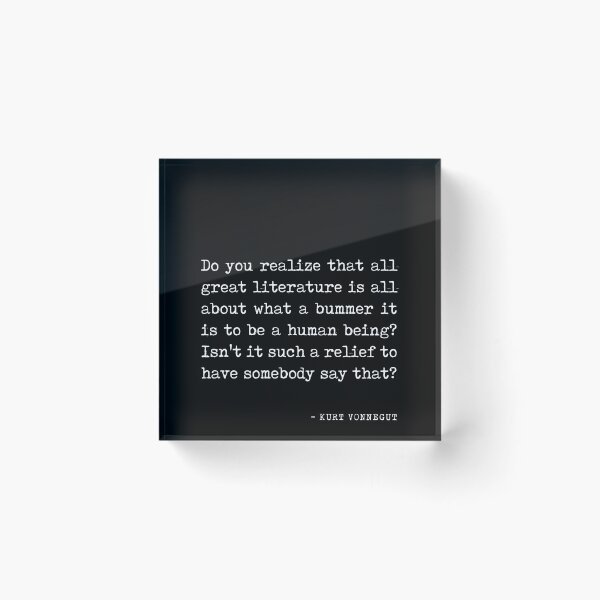 Item preview, What a bummer it is to be a human being - Kurt Vonnegut Quote - Literature, Typewriter Print - Black designed and sold by Studio Grafiikka.