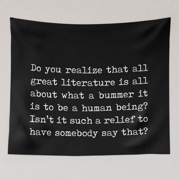 Item preview, What a bummer it is to be a human being - Kurt Vonnegut Quote - Literature, Typewriter Print - Black designed and sold by Studio Grafiikka.