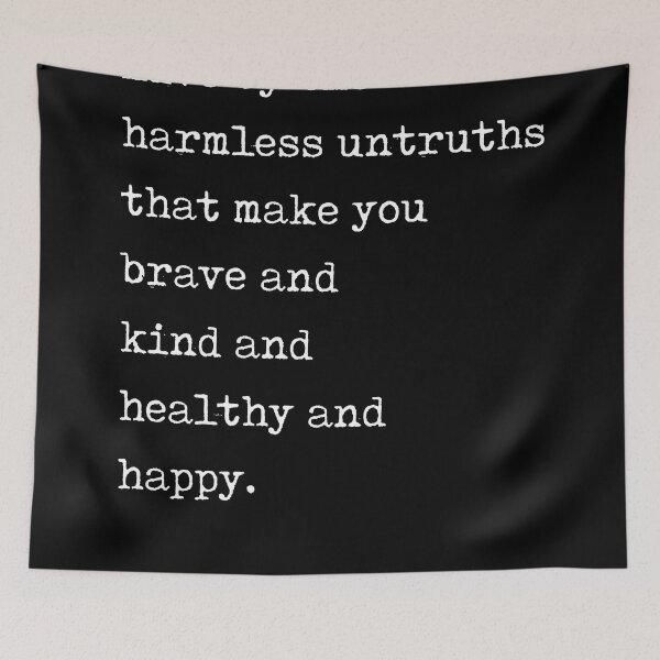 Item preview, Live by the harmless untruths - Kurt Vonnegut Quote - Literature - Typewriter Print - Black designed and sold by Studio Grafiikka.