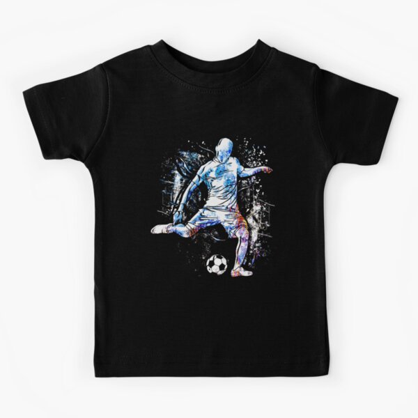 Vista previa del artículo con la obra «Fútbol - Portería - Jugador de fútbol azul», diseñado y vendido por BabyYodaSticker.