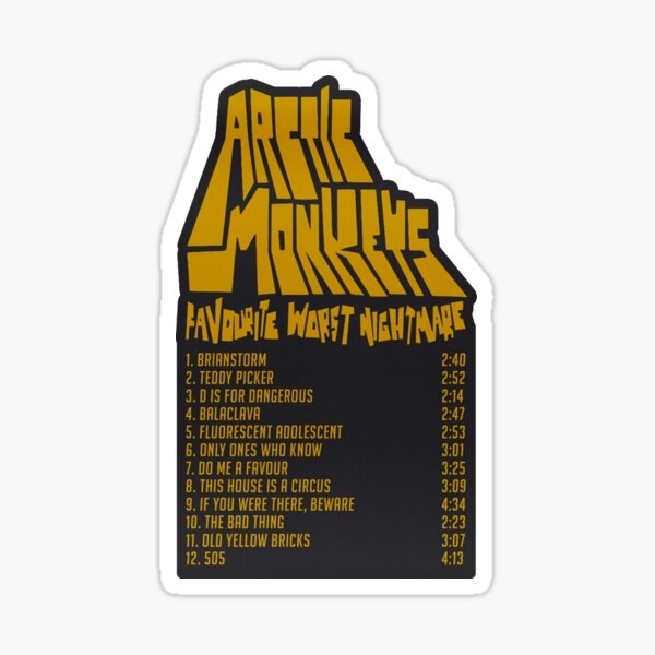 Item preview, Favourite Worst Nightmare Tracklist - Arctic Monkeys designed and sold by TheIndieScene.