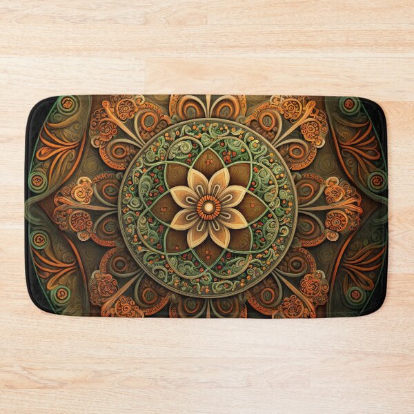 Item preview, Harmony in Motion: Orange Brown and Green Mandala designed and sold by cece4410.