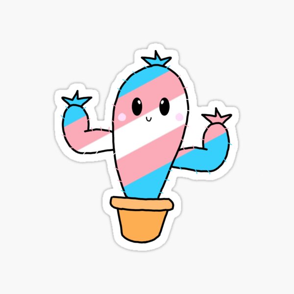 Transgender - Trans - LGBTIQ+ - Cactus - Pride Glossy Sticker