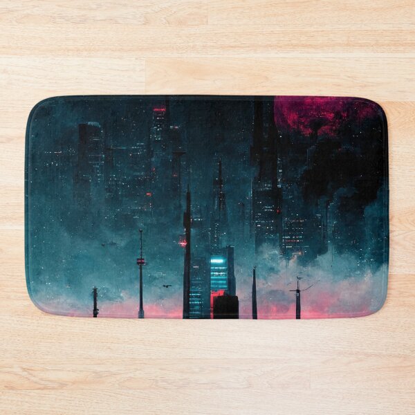 Item preview, Futuristic City At Night (Neo Noir Blade Runner Theme Cityscape Vaporwave) designed and sold by armando39.