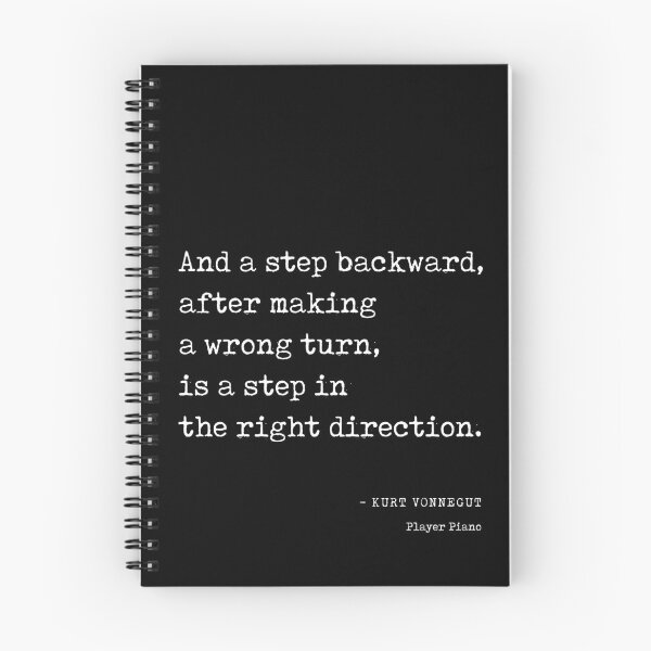 Item preview, And a step backward - Kurt Vonnegut Quote - Literature - Typewriter Print - Black designed and sold by Studio Grafiikka.