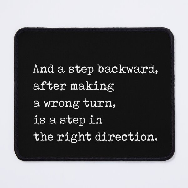 Item preview, And a step backward - Kurt Vonnegut Quote - Literature - Typewriter Print - Black designed and sold by Studio Grafiikka.