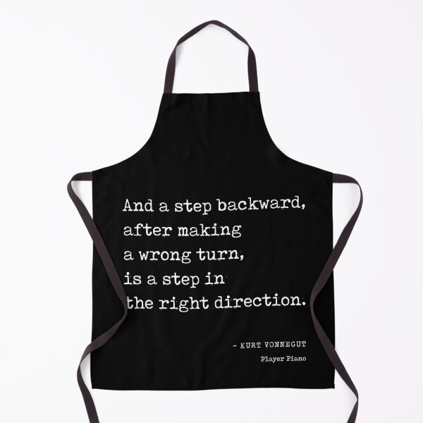 Item preview, And a step backward - Kurt Vonnegut Quote - Literature - Typewriter Print - Black designed and sold by Studio Grafiikka.