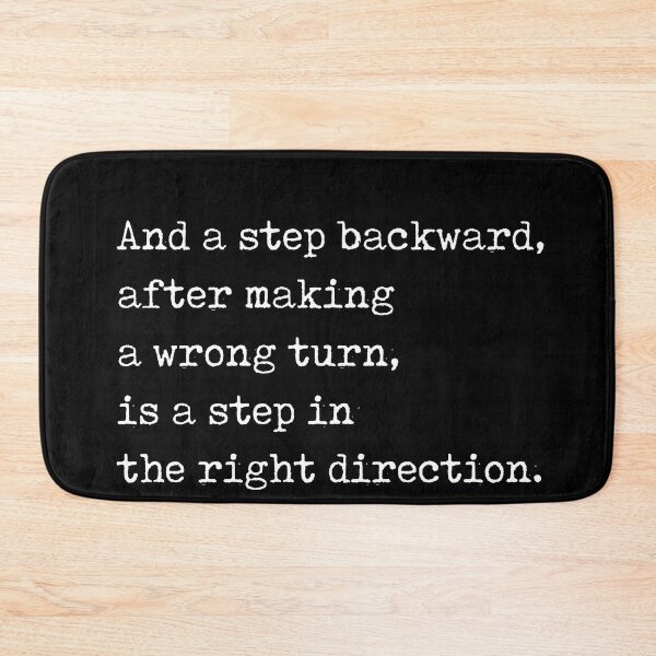 Item preview, And a step backward - Kurt Vonnegut Quote - Literature - Typewriter Print - Black designed and sold by Studio Grafiikka.