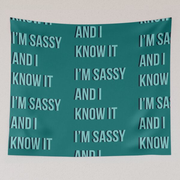 Item preview, IM SASSY AND I KNOW IT - blue designed and sold by Kaitlin Stanaitis.