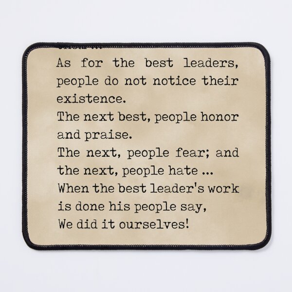 Item preview, The best leader - Lao Tzu Quote - Literature - Typewriter Print - Vintage designed and sold by Studio Grafiikka.