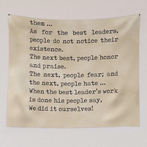 Item preview, The best leader - Lao Tzu Quote - Literature - Typewriter Print - Vintage designed and sold by Studio Grafiikka.