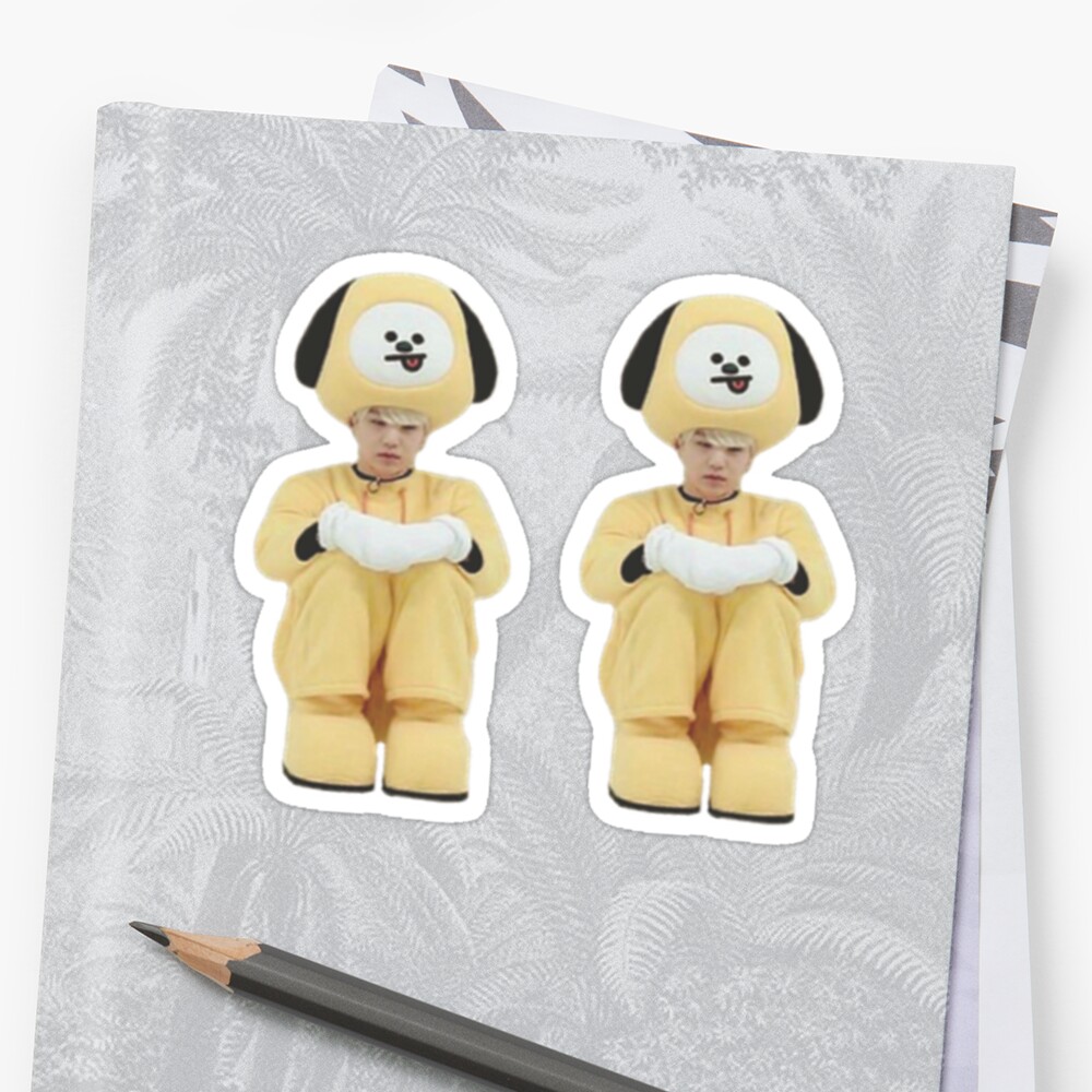  Cute BTS Min Yoongi Suga Sticker Set BT21 Chimmy meme  