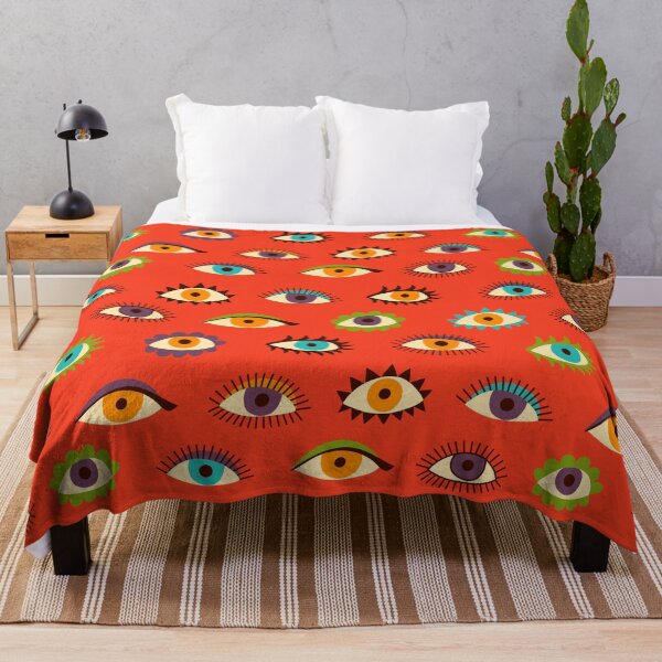 Item preview, The eyes have it - red - fun retro pattern by Cecca Designs designed and sold by Cecca-Designs.