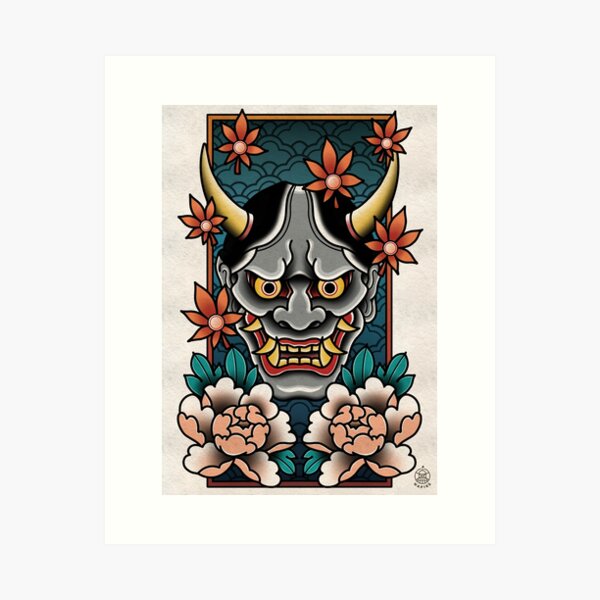 Item preview, Japanese Hannya Tattoo designed and sold by napiks.
