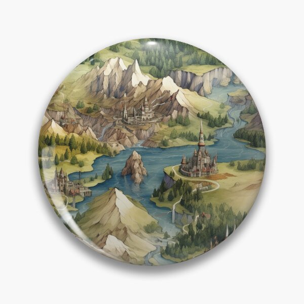 Item preview, Enchanted Realms: Color Pencil and Watercolor Fantasy Map! designed and sold by calharborne.
