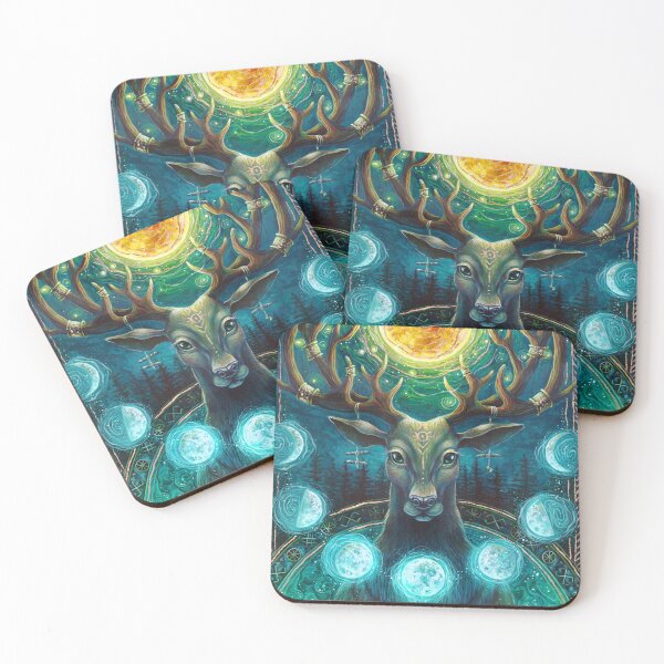 Item preview, Nine Horned Deer designed and sold by JulijaFokinaArt.