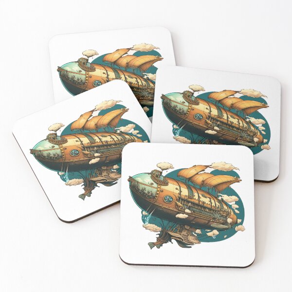 Item preview, Cartoon airship designed and sold by Stickermagician.