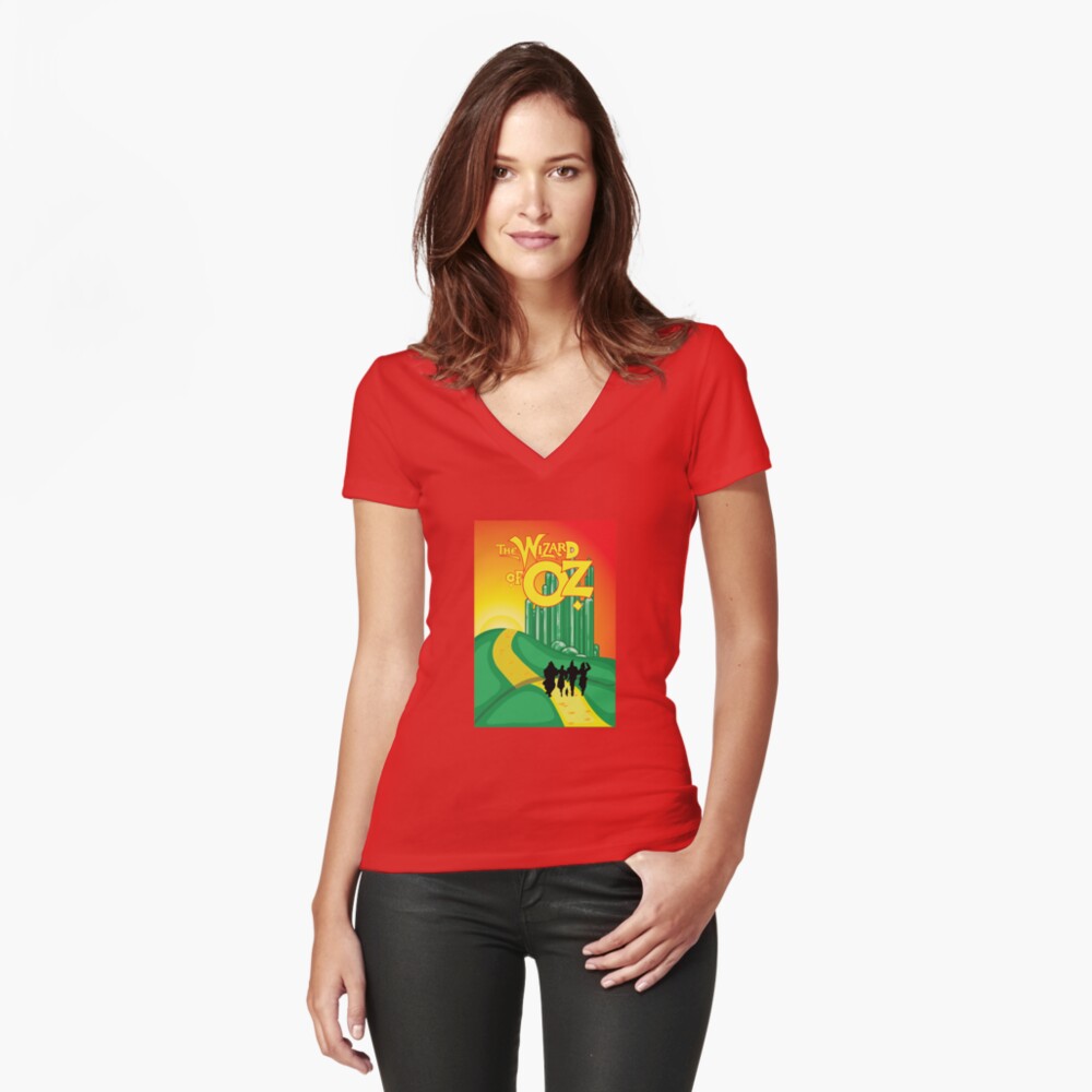 Item preview, Fitted V-Neck T-Shirt designed and sold by angelobuq.
