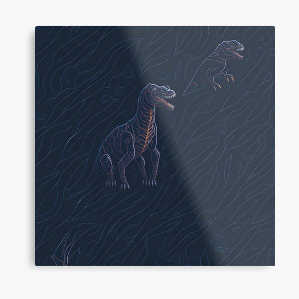 Dinosaurus T-Rex Illustration by Frederick Alonso Metal Print