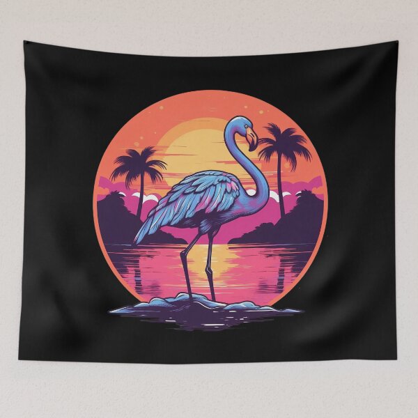 Item preview, Vintage Vibes: Flamingo in Retro Sunset designed and sold by BNCH44.
