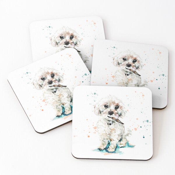 Item preview, white dog designed and sold by CorneliaPilz.