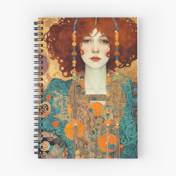 Item preview,  Female Portrait Inspired by Gustav Klimt, Ukiyo-E, and Van Gogh Art  designed and sold by BrandonArtWorld.