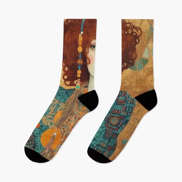 Artikelvorschau, Frauenporträt inspiriert von Gustav Klimt, Ukiyo-E und Van Gogh Art entworfen und verkauft von BrandonArtWorld.