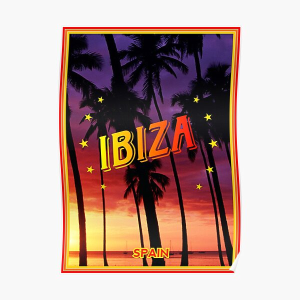 Plakat Ibiza, Sonnenuntergang, Ibiza Spanien, Ibiza Poster