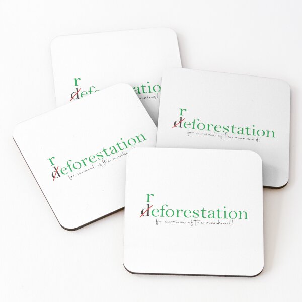 Item preview, Reforestation for the survival of mankind and for the good health of mother earth text message. designed and sold by Wiggly Lines.