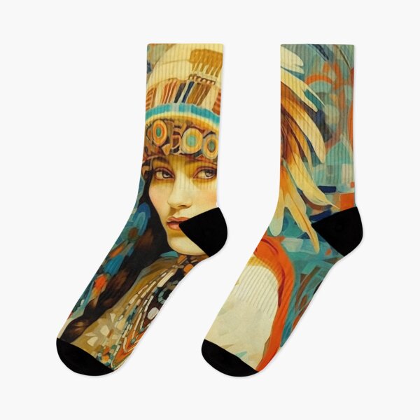 Artikelvorschau, Frauenporträt, inspiriert von Gustav Klimt, Ukiyo-E und Van Gogh Art entworfen und verkauft von BrandonArtWorld.