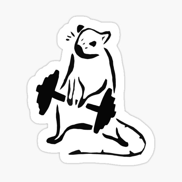 Deadlift Rat Sticker for Sale by teaandink