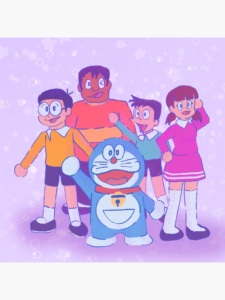 "DORAEMON!" Sticker for Sale by BibaFlan Redbubble